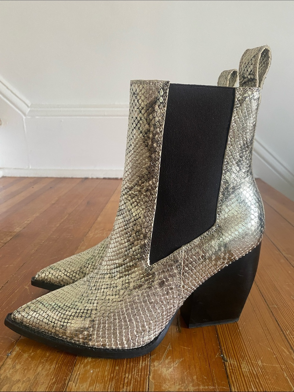 All Saints Metallic Snake Print Ria boot - Picture 4 of 12
